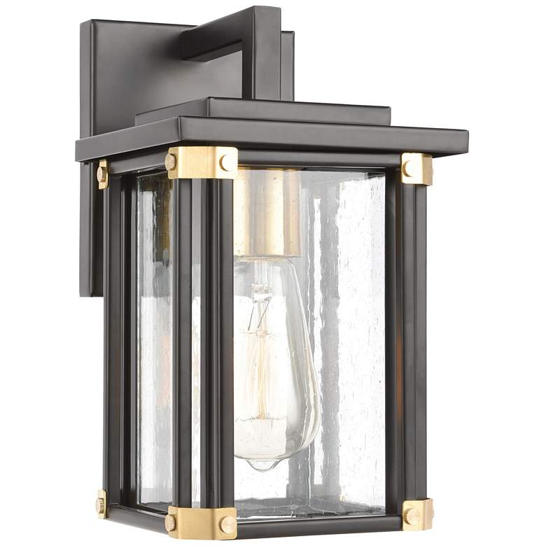 Image 1 Vincentown 11" High 1-Light Outdoor Sconce - Matte Black