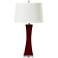 Vincenz Red Tapered Column Ceramic Table Lamp