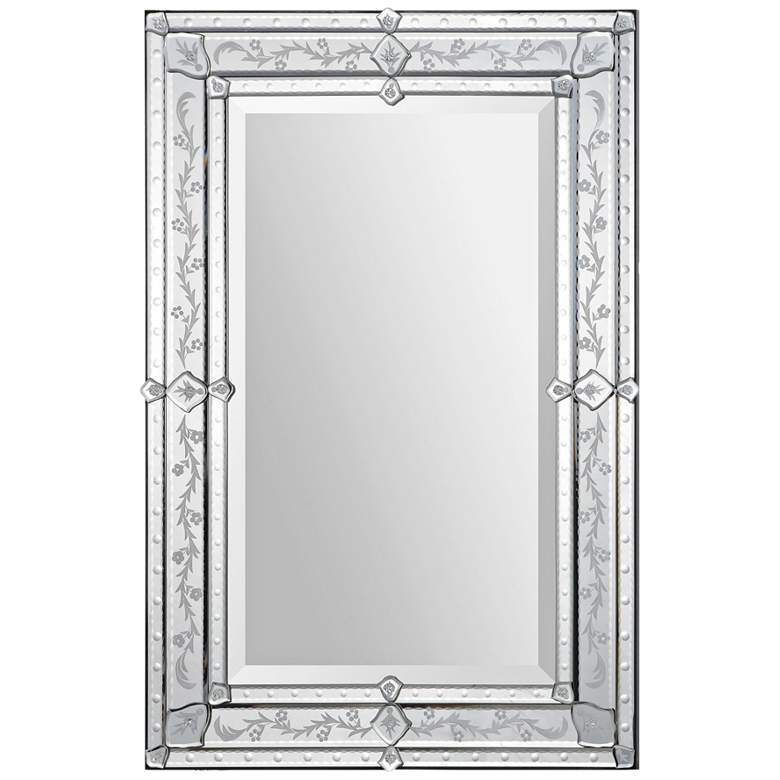 Image 2 Vincenzo Glass 24 inch x 36 inch Rectangular Wall Mirror