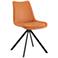 Vind Cognac Leatherette Swivel Side Chair