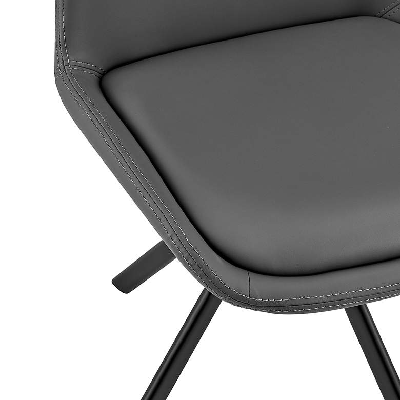 Image 2 Vind Gray Leatherette Swivel Side Chair more views