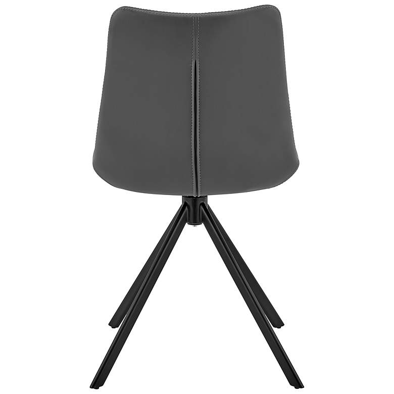 Image 5 Vind Gray Leatherette Swivel Side Chair more views