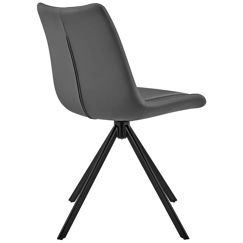 Image 6 Vind Gray Leatherette Swivel Side Chair more views