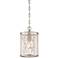 Vine 1-Light 6 Inch Organic Drum Crystal Leaf Pendant