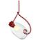 Vine 13 3/4" Wide Satin Red and Clear Glass Pendant Light