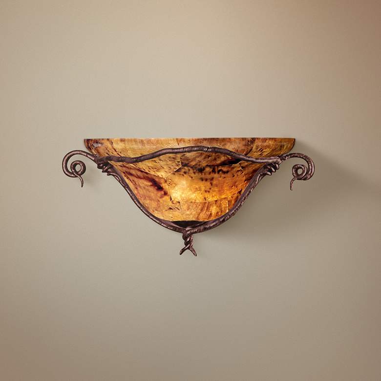 Image 1 Vine Collection 17 inch Wide Pocket Wall Sconce