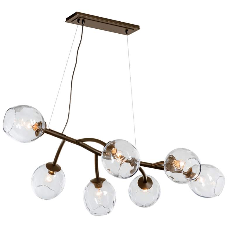 Image 1 Vine Pendant - Bronze Finish - Clear Simon Pearce Glass - Standard Height