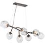 Vine Pendant - Iron Finish - Clear Simon Pearce Glass - Standard Height