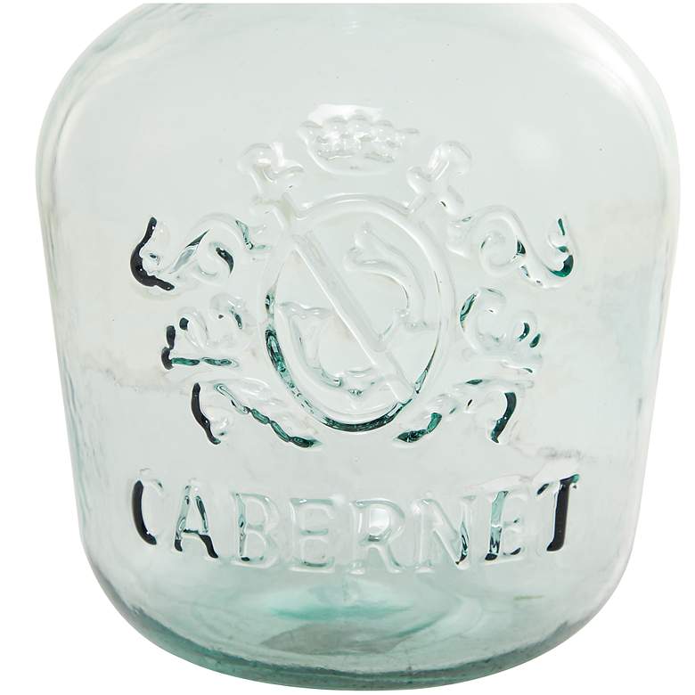 Image 3 Vineyard Clear Blue-Tinted Glass 17" High Decorative Vase more views