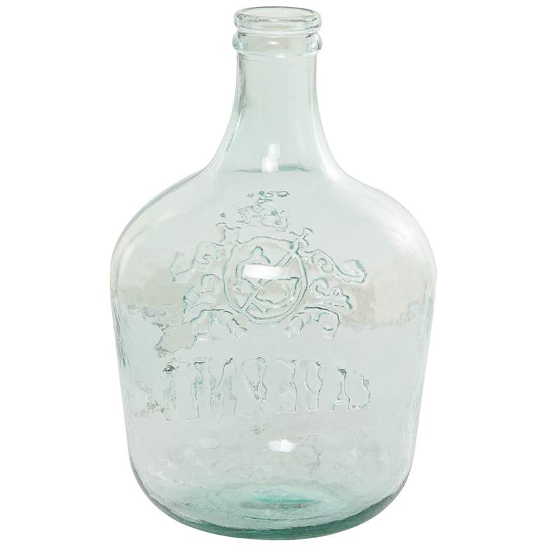 Image 4 Vineyard Clear Blue-Tinted Glass 17" High Decorative Vase more views