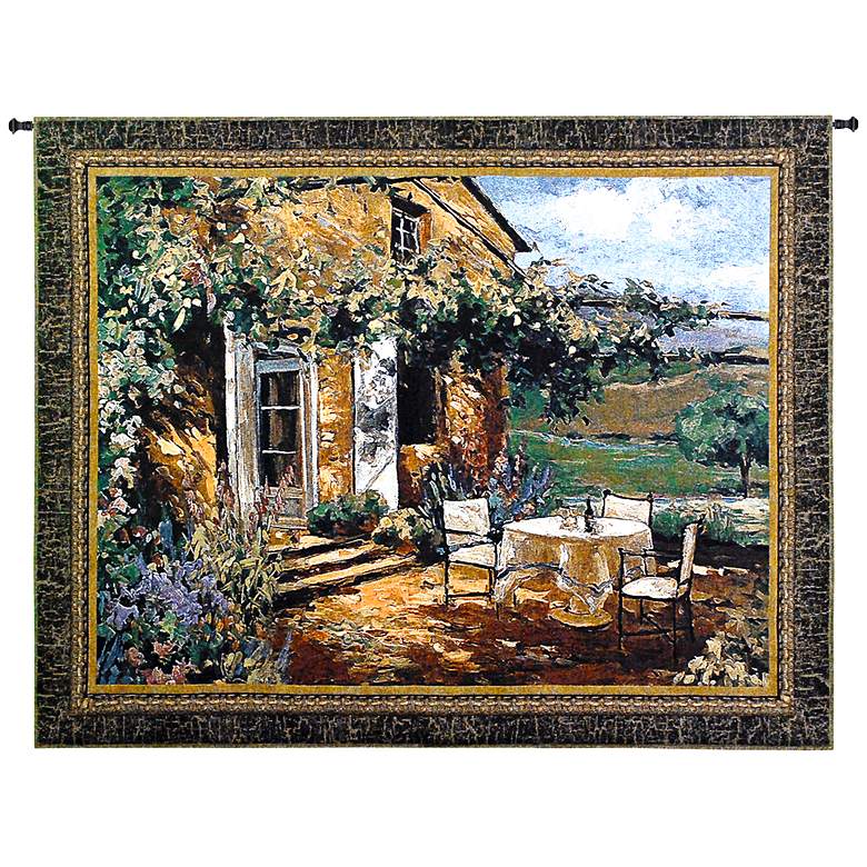 Image 1 Vineyard Villa Large 76 inch Wide Wall Tapestry