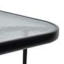 Vinka 59" Wide Black Outdoor Dining Table with Umbrella Hole