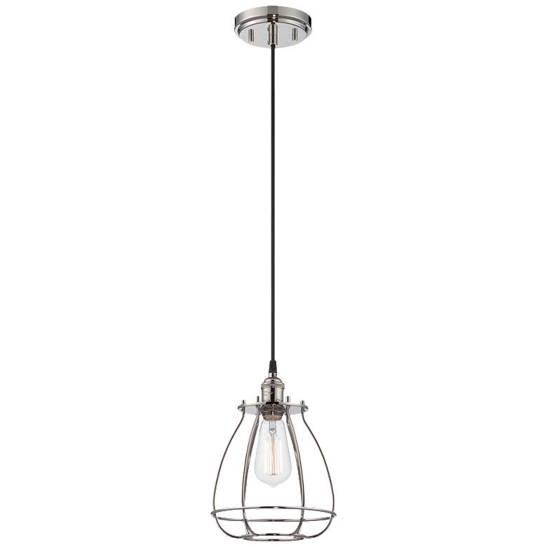 Image 1 Vintage; 1 Light; Caged Pendant; Vintage Lamp Included