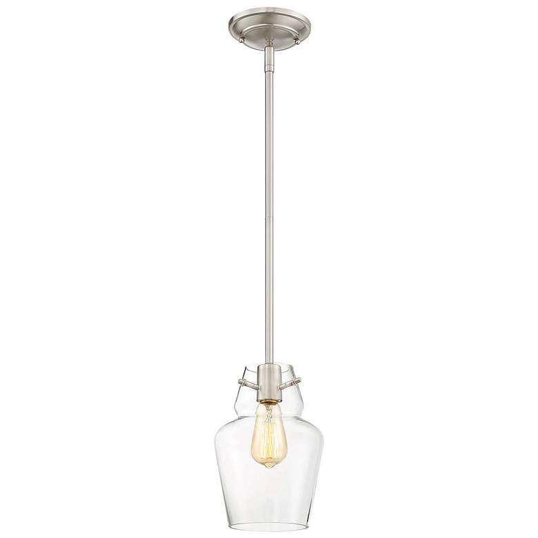Image 3 Vintage 1-Light Mini-Pendant in Satin Nickel more views