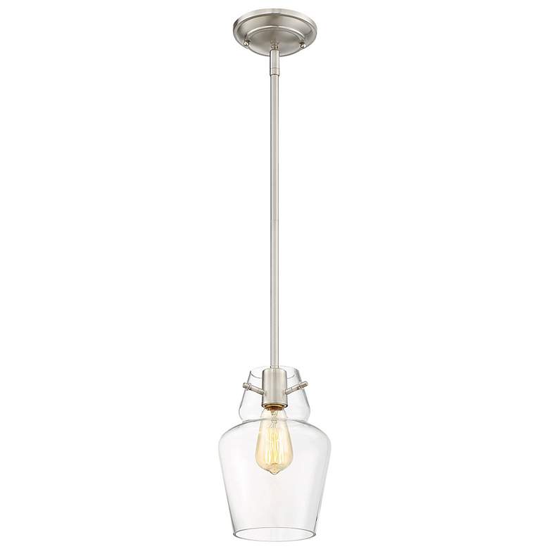 Image 4 Vintage 1-Light Mini-Pendant in Satin Nickel more views