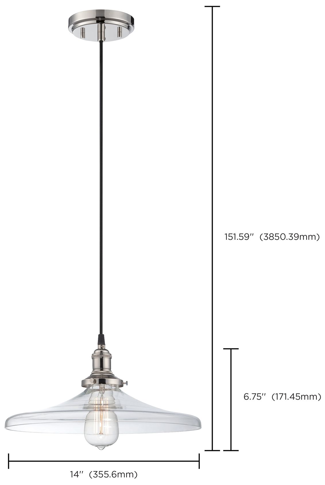 Image 2 Vintage; 1 Light; Pendant with Clear Glass; Vintage Lamp Included more views