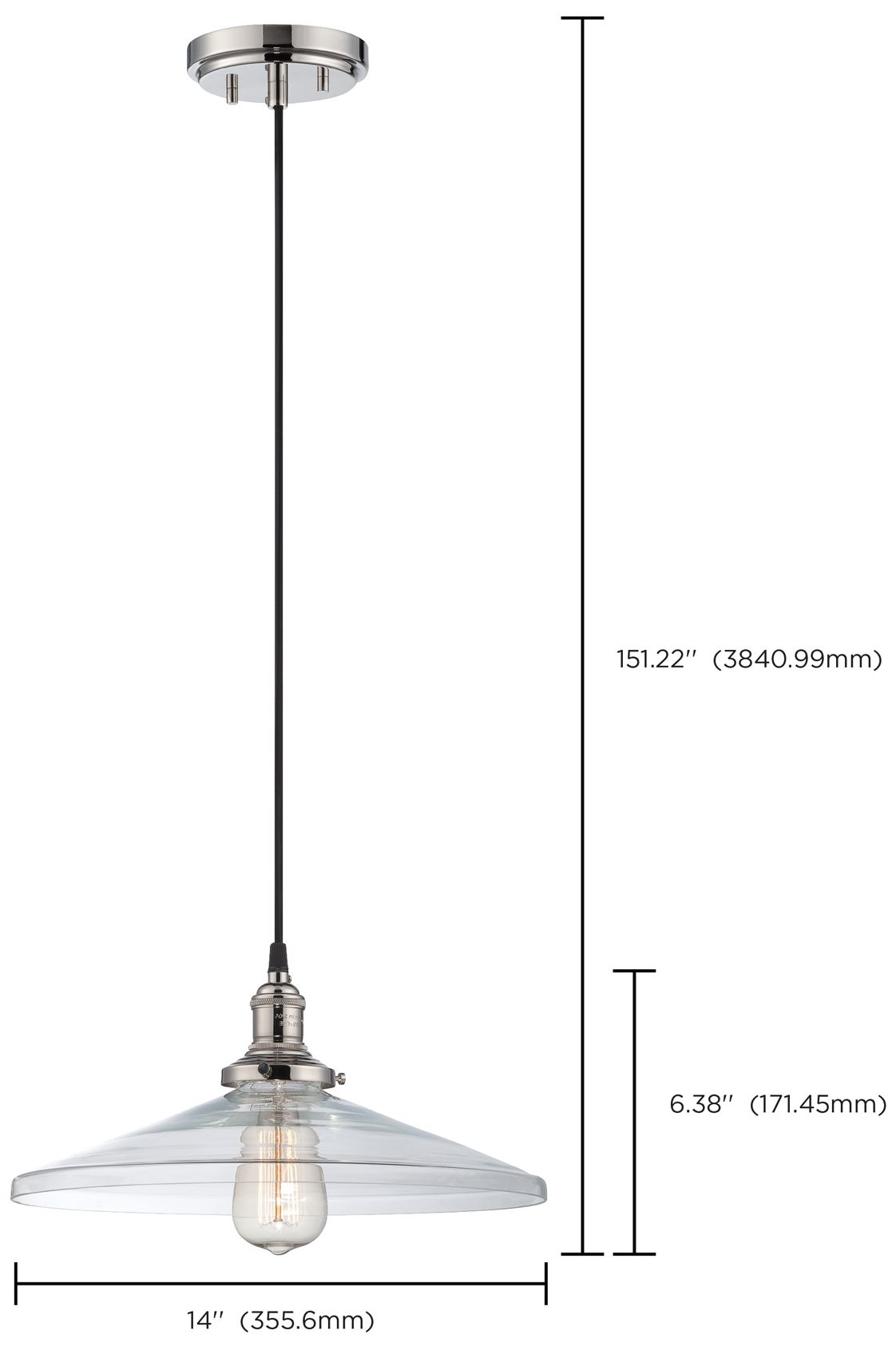 Image 2 Vintage; 1 Light; Pendant with Clear Glass; Vintage Lamp Included more views