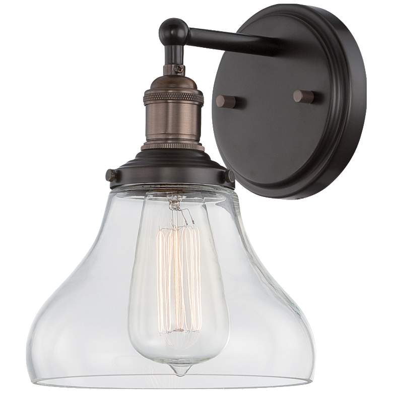 Image 1 Vintage; 1 Light; Sconce with Clear Glass; Vintage Lamp Included