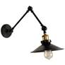 2_Vintage 14" High Black Adjustable Wall Sconce