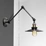 1_Vintage 14" High Black Adjustable Wall Sconce