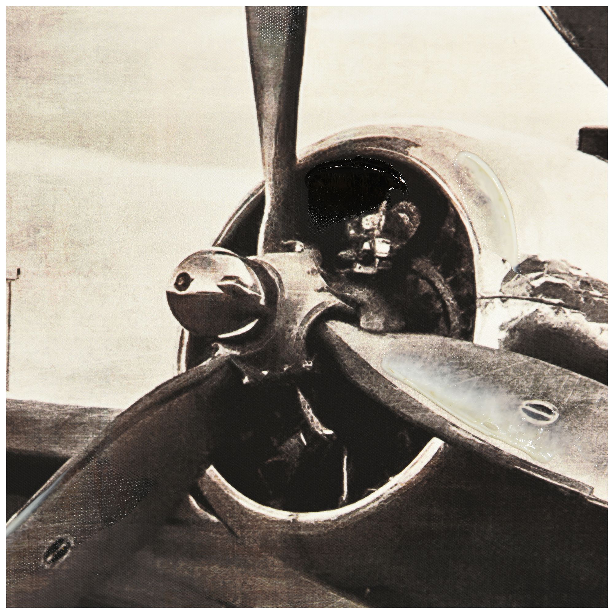 Image 6 Vintage Airliner 50 x 32 Hand-Embellished Framed Canvas Wall Art more views