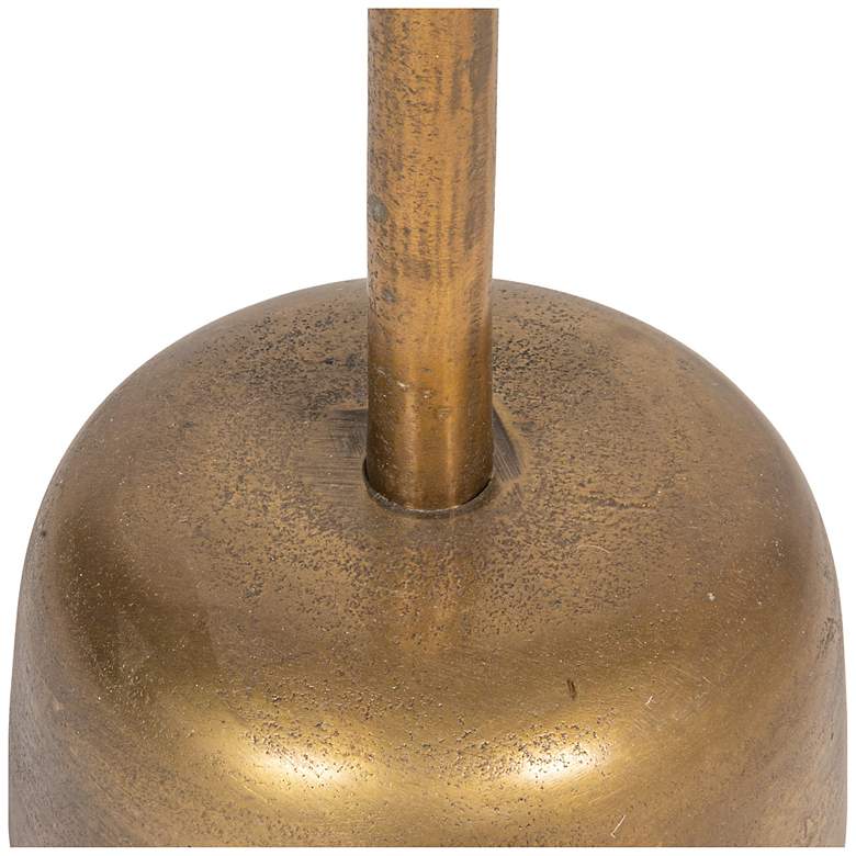 Image 6 Vintage Aluminum Side Table, Antique Brass Finish more views