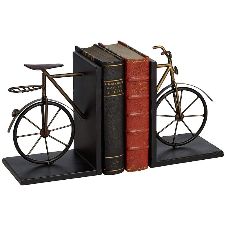Image 1 Vintage Bicycle Bookends Set