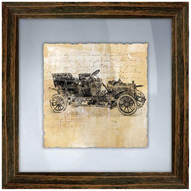Image 1 Vintage Car 20 inch Square Giclee Framed Wall Art 