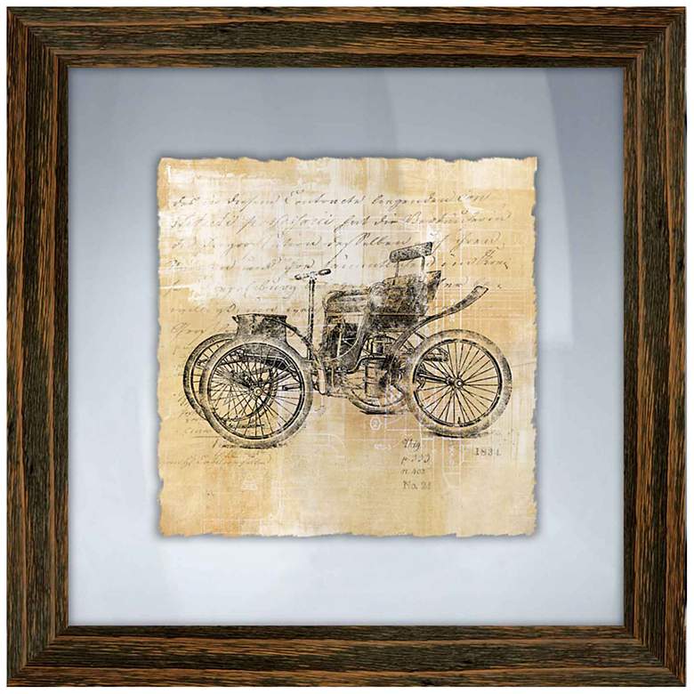 Image 1 Vintage Carriage 20 inch Square Giclee Framed Wall Art 
