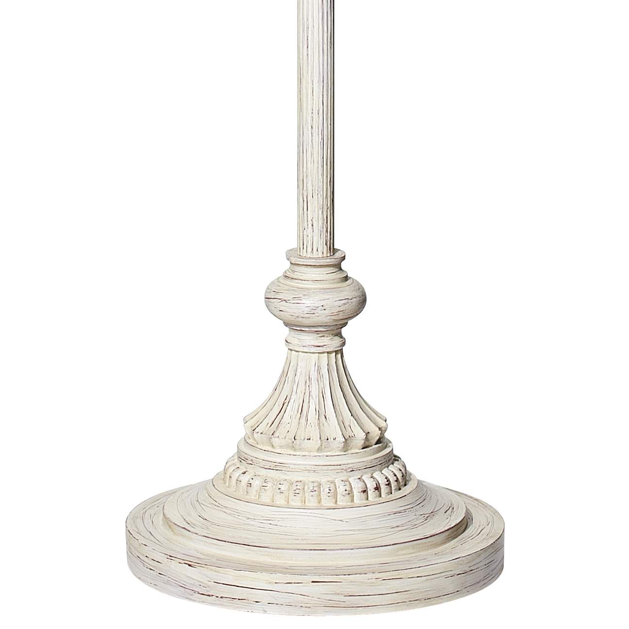 Vintage Chic Antique White Floor Lamp Base - #X2730 | Lamps Plus