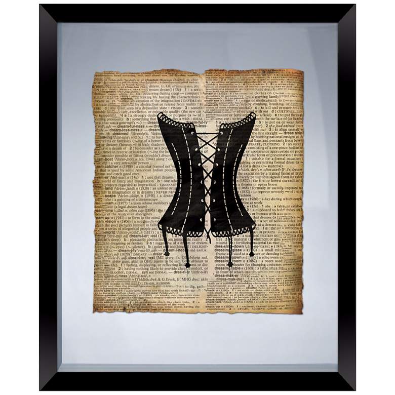 Image 1 Vintage Corset 22 inch High Floating Picture Frame Wall Art