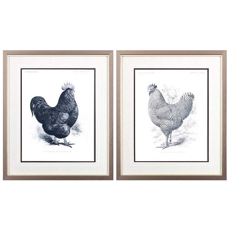 Image 1 Vintage Farmhouse 17"W x 20"H Framed Art Set of 2