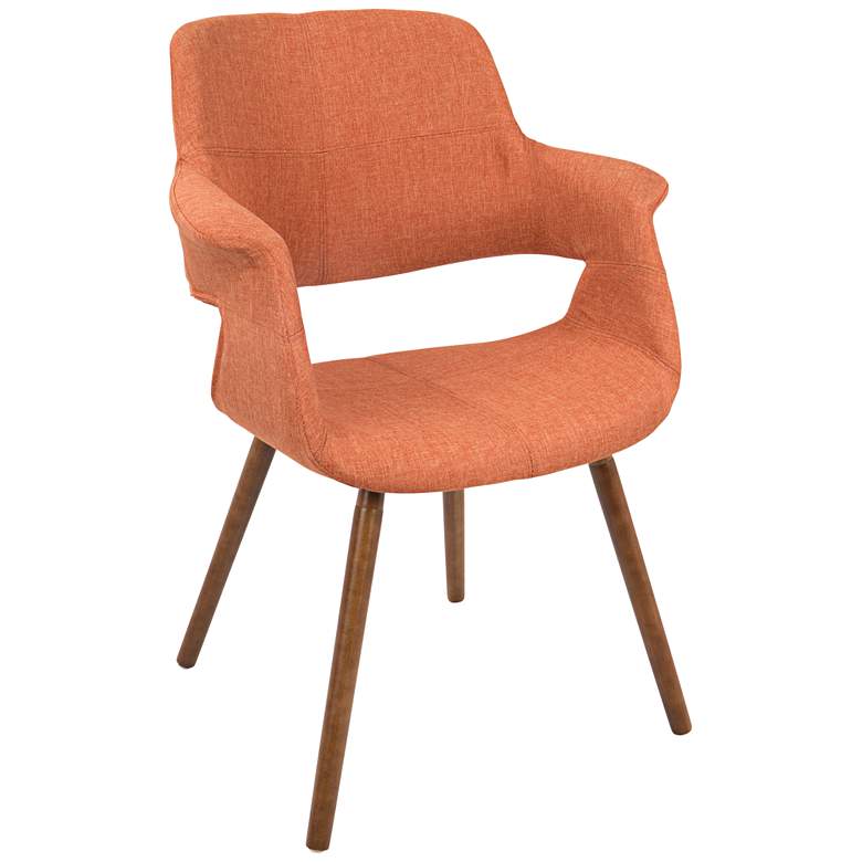 Image 1 Vintage Flair Orange Fabric Dining Chair