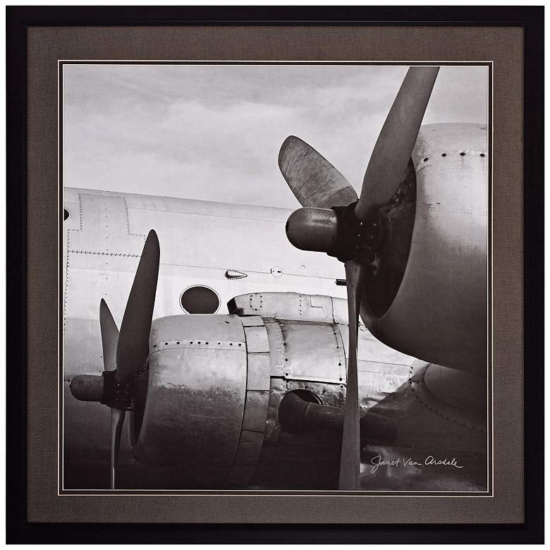 Image 1 Vintage Flight 30 inch Square Airplane Wall Art