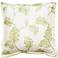 Vintage Garden Spring Green and White 18" Square Pillow