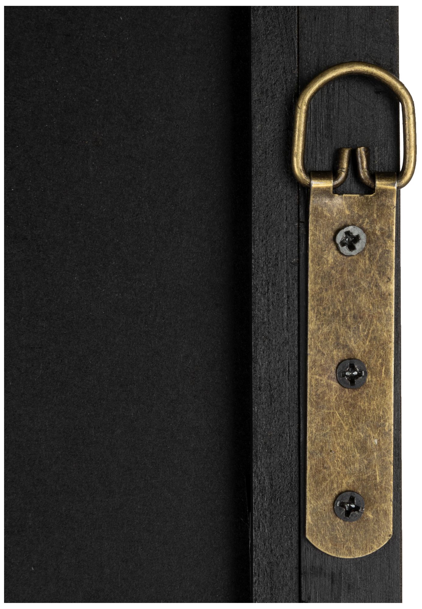 Image 6 Vintage Glass Wall Mirror with Geometric Art Deco Wood Frame, Black more views