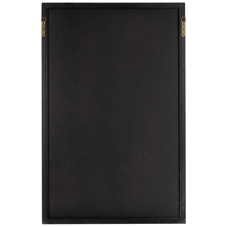 Image 5 Vintage Glass Wall Mirror with Geometric Art Deco Wood Frame, Gold more views