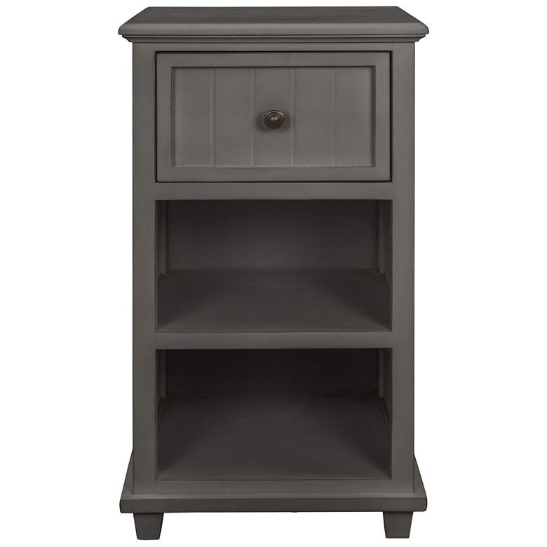 Image 1 Vintage Gray Drawer Side Table