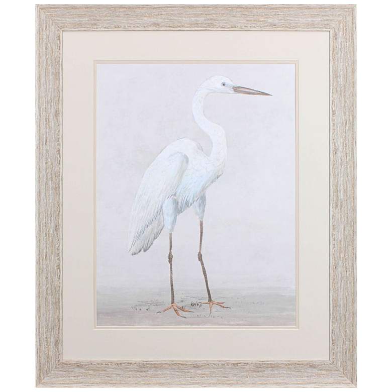 Image 3 Vintage Heron I 34" High Rectangular Framed Wall Art