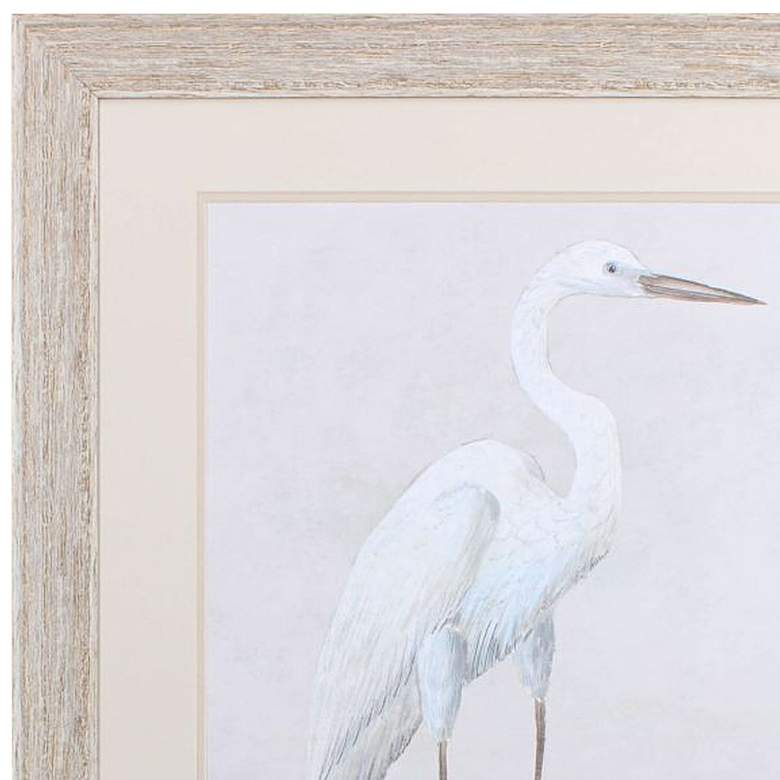 Image 4 Vintage Heron I 34" High Rectangular Framed Wall Art more views