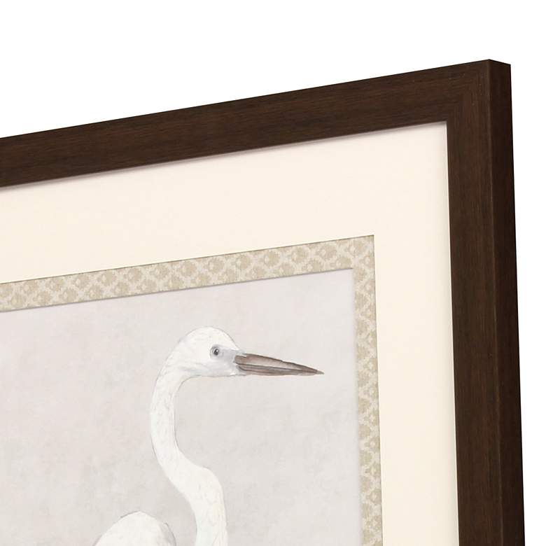 Image 4 Vintage Heron I 35" High Rectangular Giclee Framed Wall Art more views