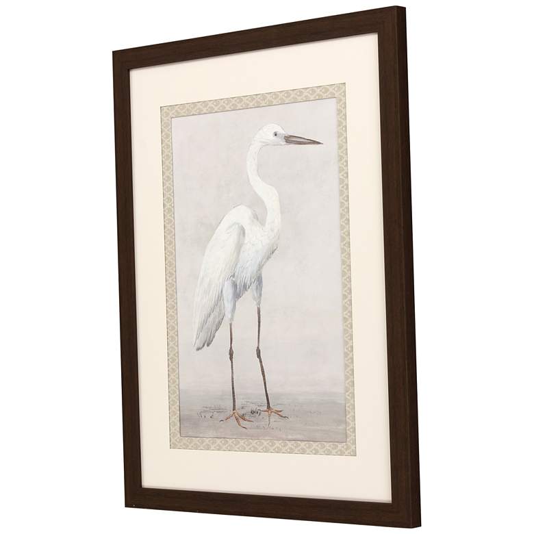 Image 5 Vintage Heron I 35" High Rectangular Giclee Framed Wall Art more views
