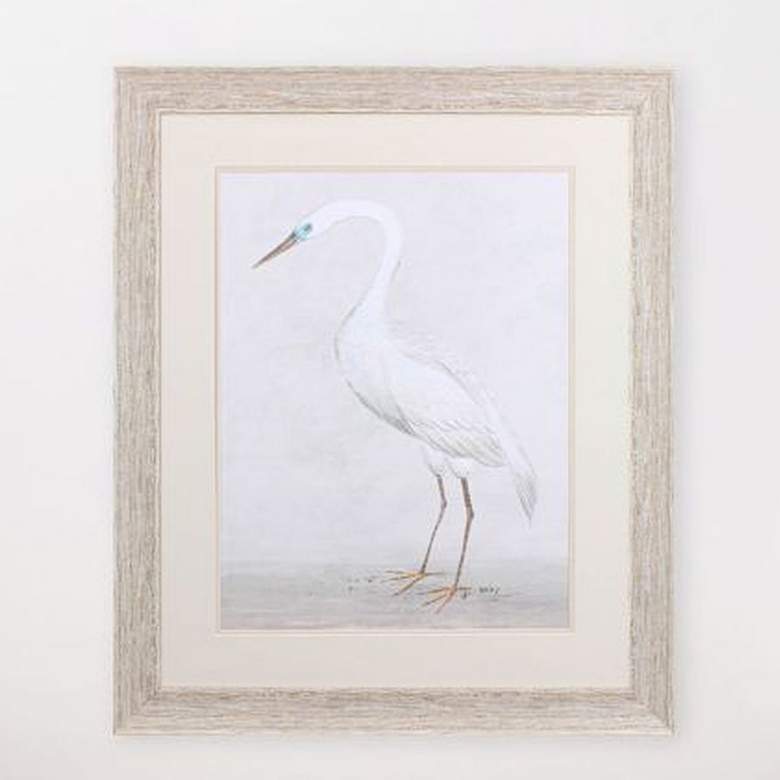 Image 2 Vintage Heron II 34" High Rectangular Framed Wall Art