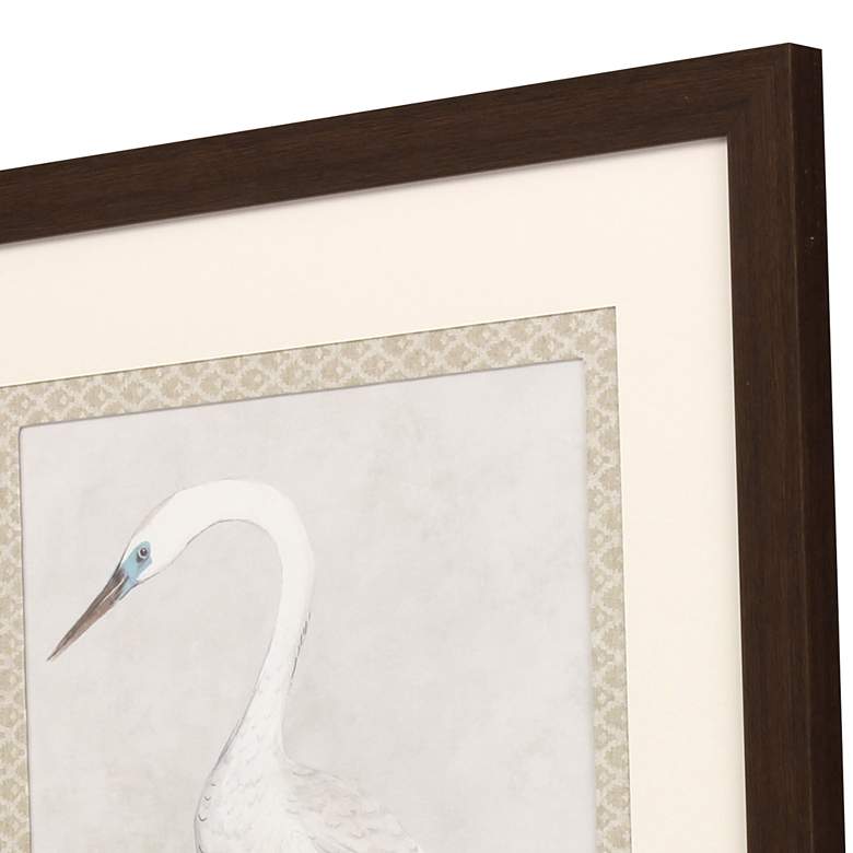 Image 4 Vintage Heron II 35 inch High Rectangular Giclee Framed Wall Art more views