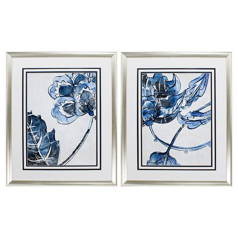 Image 1 Vintage Porcelain II 34" High 2-Piece Framed Wall Art Set