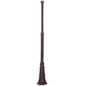 Image1 of Vintage Rust 83 3/4" High Outdoor Lighting Post with Base