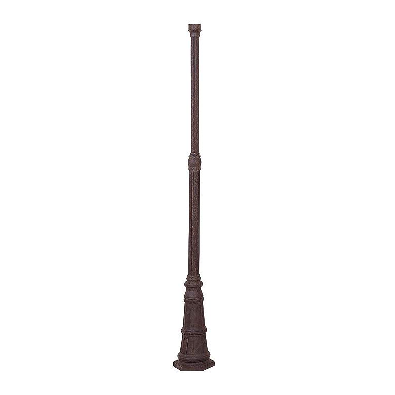 Image 1 Vintage Rust 83 3/4 inch High Outdoor Lighting Post with Base