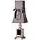 Vintage Silver Mirror Accent Table Lamp