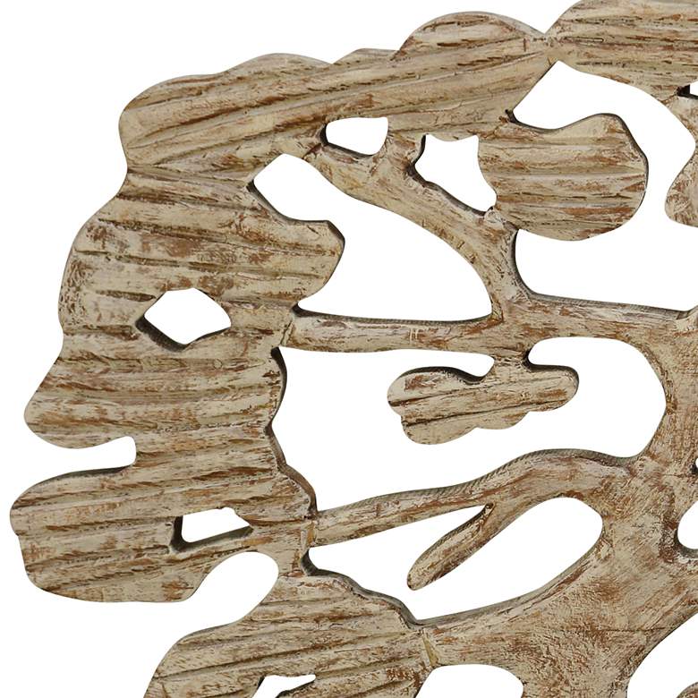 Image 2 Vintage Tree Of Life Natural Wood Carved Table Top Sculpture more views