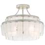 2_Vintner 15 1/2" Wide Silver Leaf 2-Layer Ceiling Light